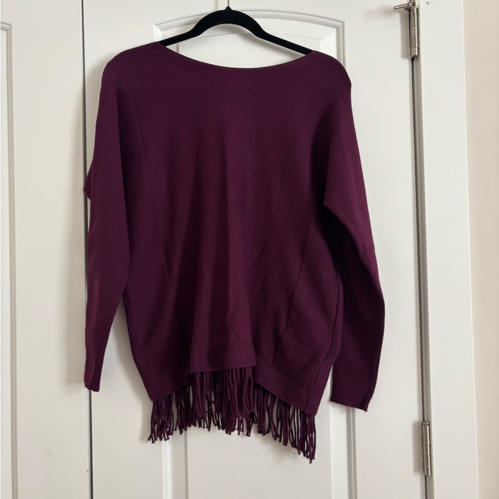 Lilly Pulitzer Purple Fringe Sweater